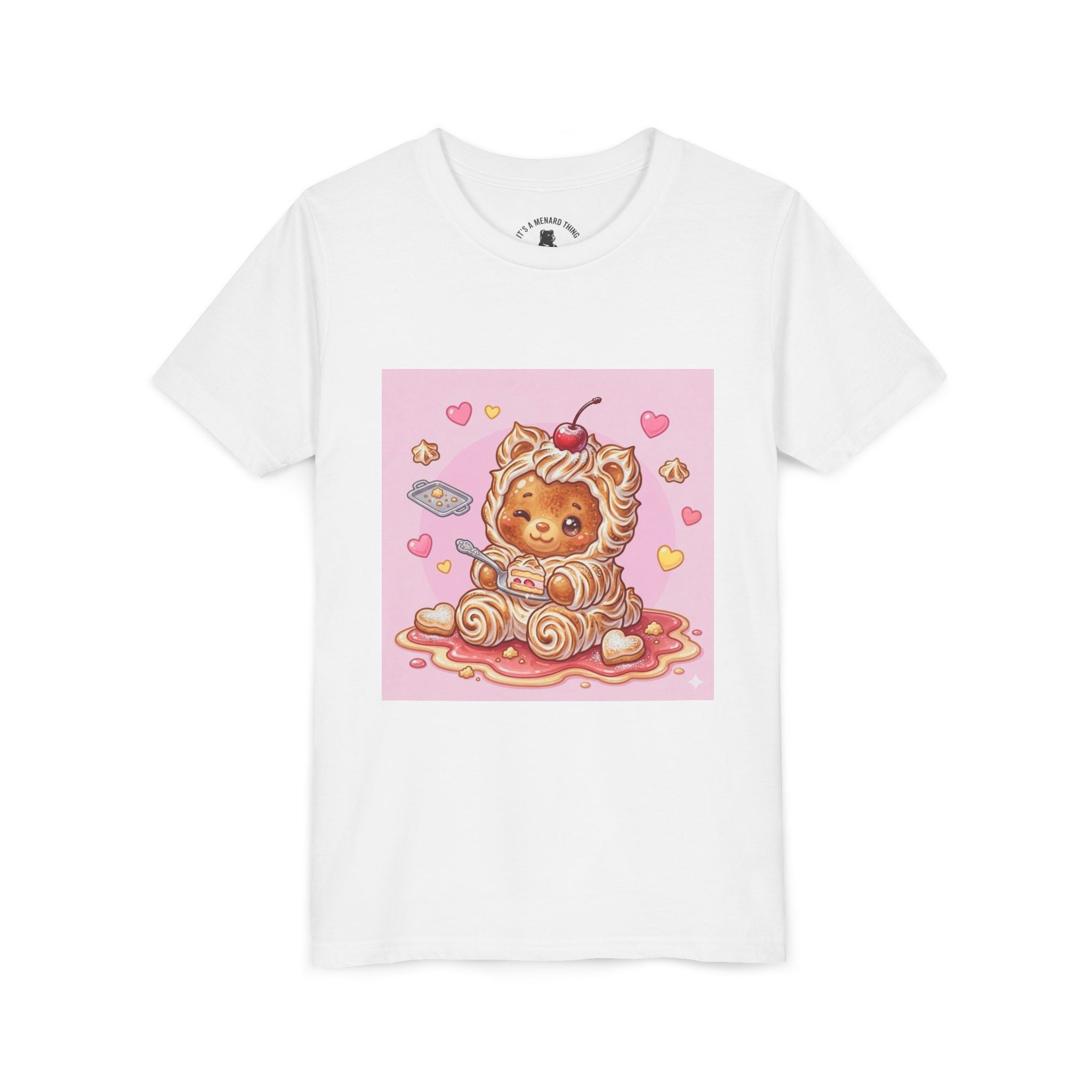 Kawaii Baked Alaska Dessert Gooey Gummy Bear- Kids Tee