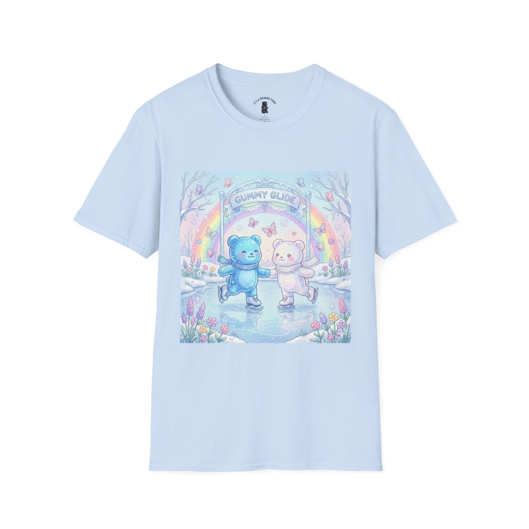 Ice Skating Romantic Adventure, Dou Gooey Gummy Bears— Kawaii Graphic T-Shirt