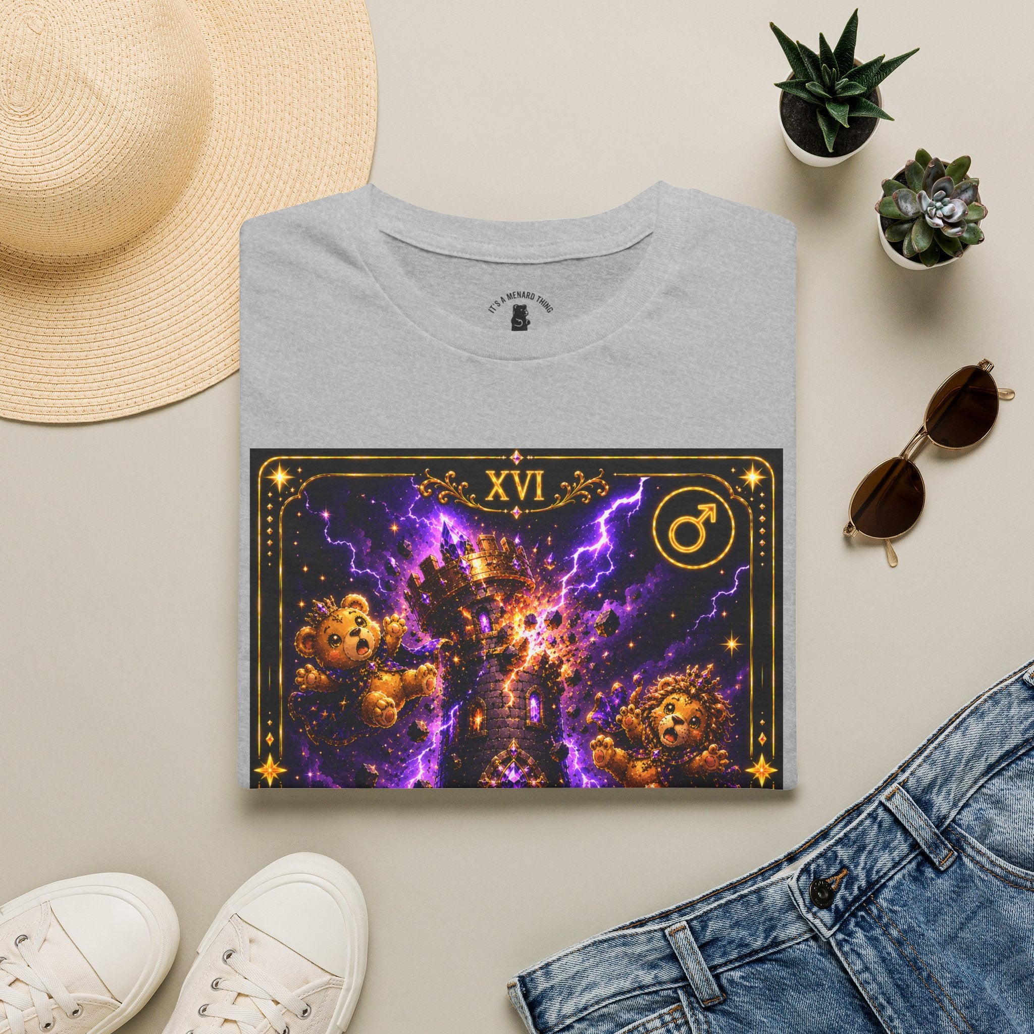 The Tower Tarot Card Oozy Bear Friends Special Addition- Graphic Shirt