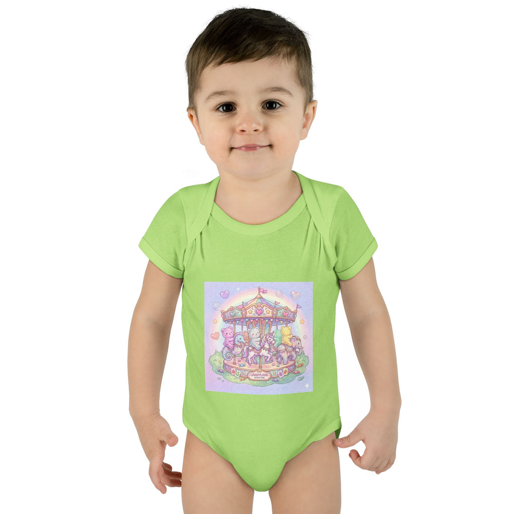 Gooey Gummies Carousel: Pastel Baby Bodysuit
