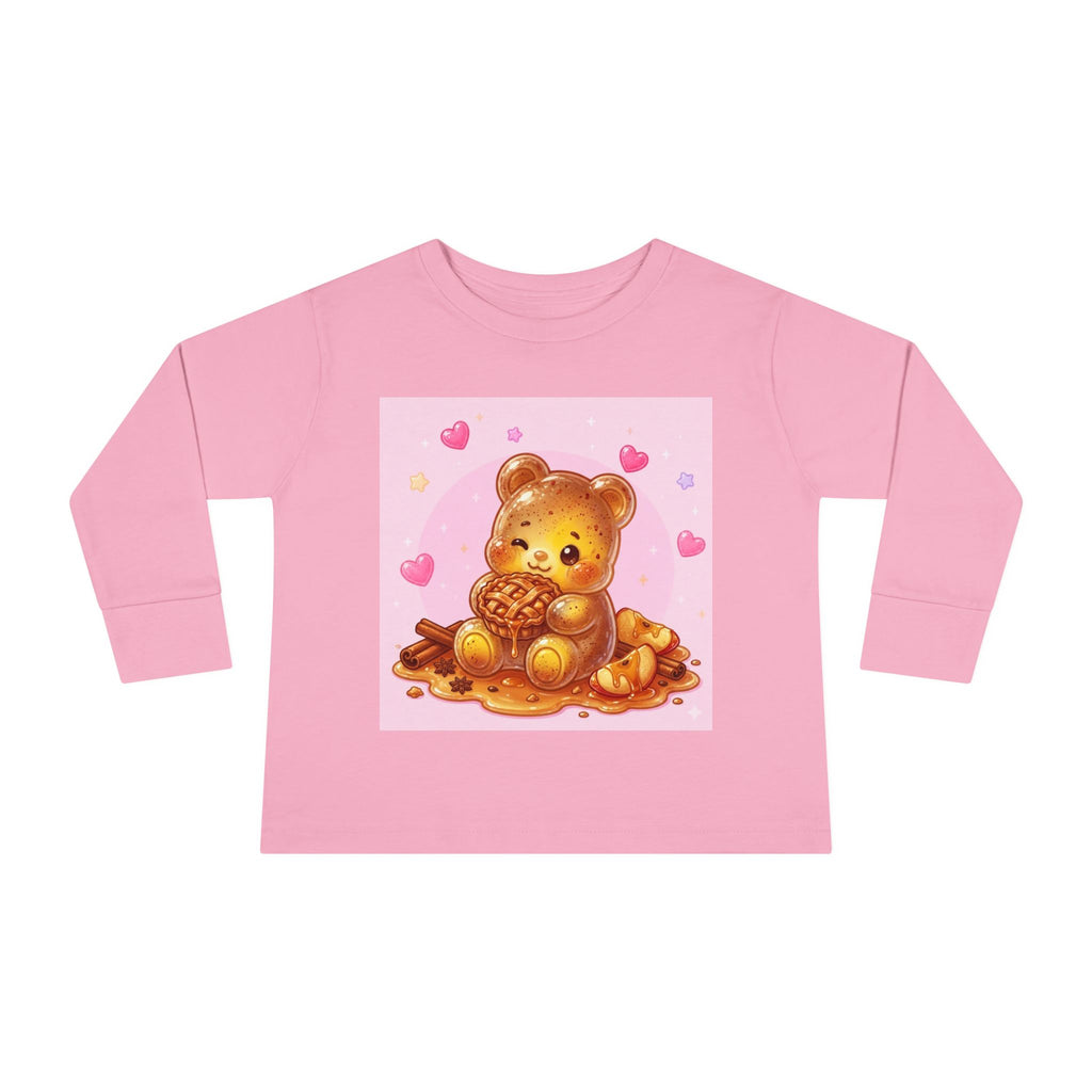 Cinnamon Sweet Fresh Apple Pie, Oozy Bear Gummy Friend- Kids Long Sleeve Shirt