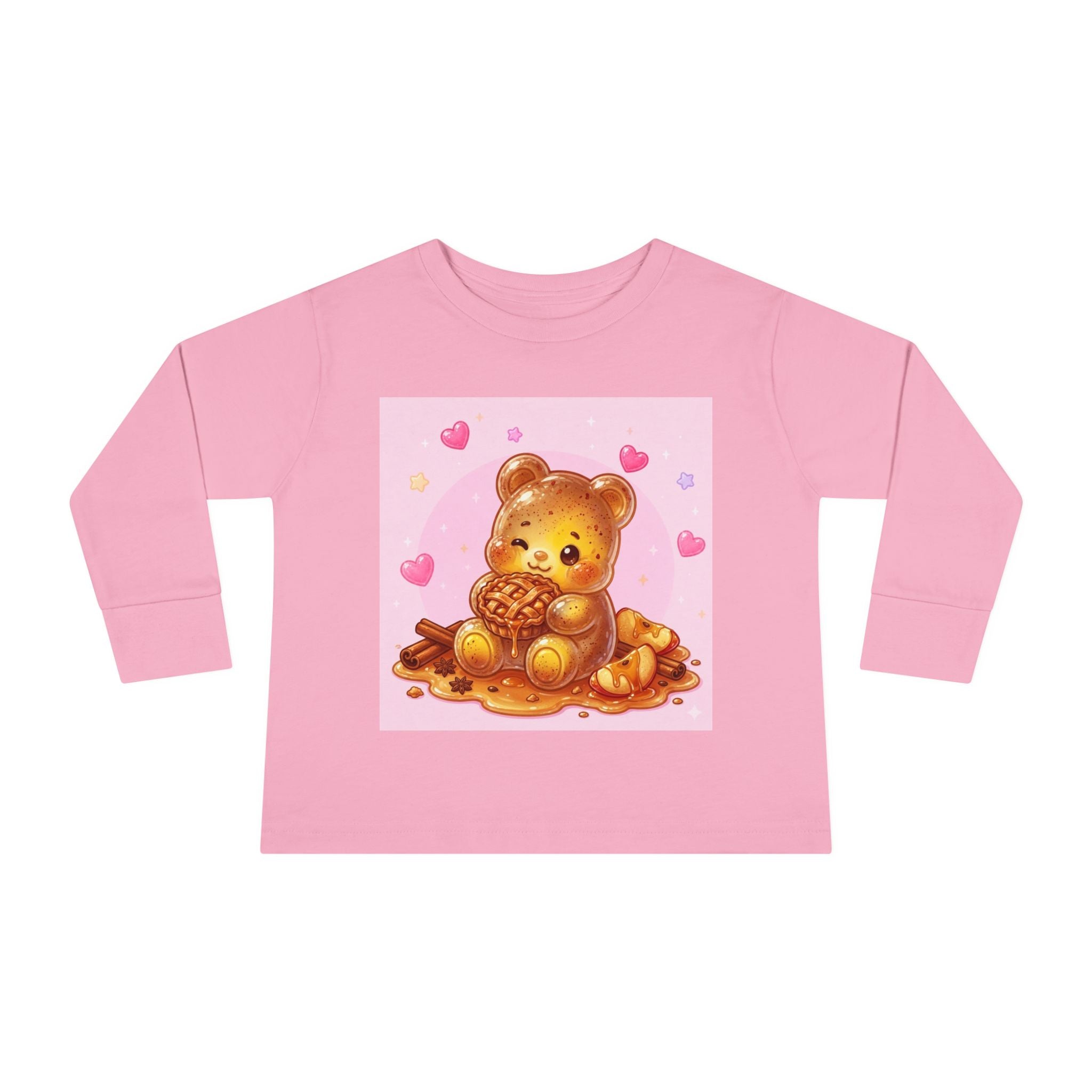 Cinnamon Sweet Fresh Apple Pie, Oozy Bear Gummy Friend- Kids Long Sleeve Shirt