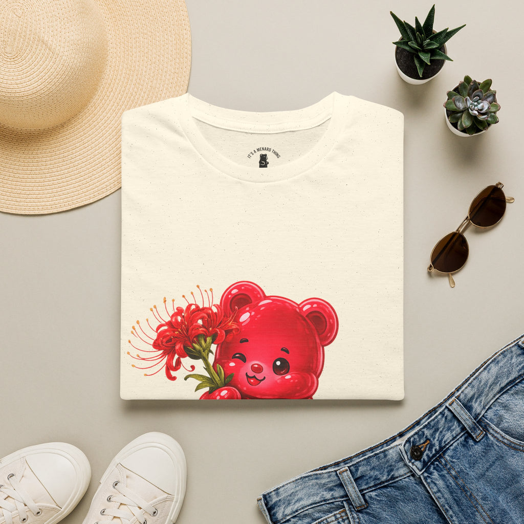Blooming Spider Lily Special, Red Oozy Bear Gummy Friend- Graphic Shirt