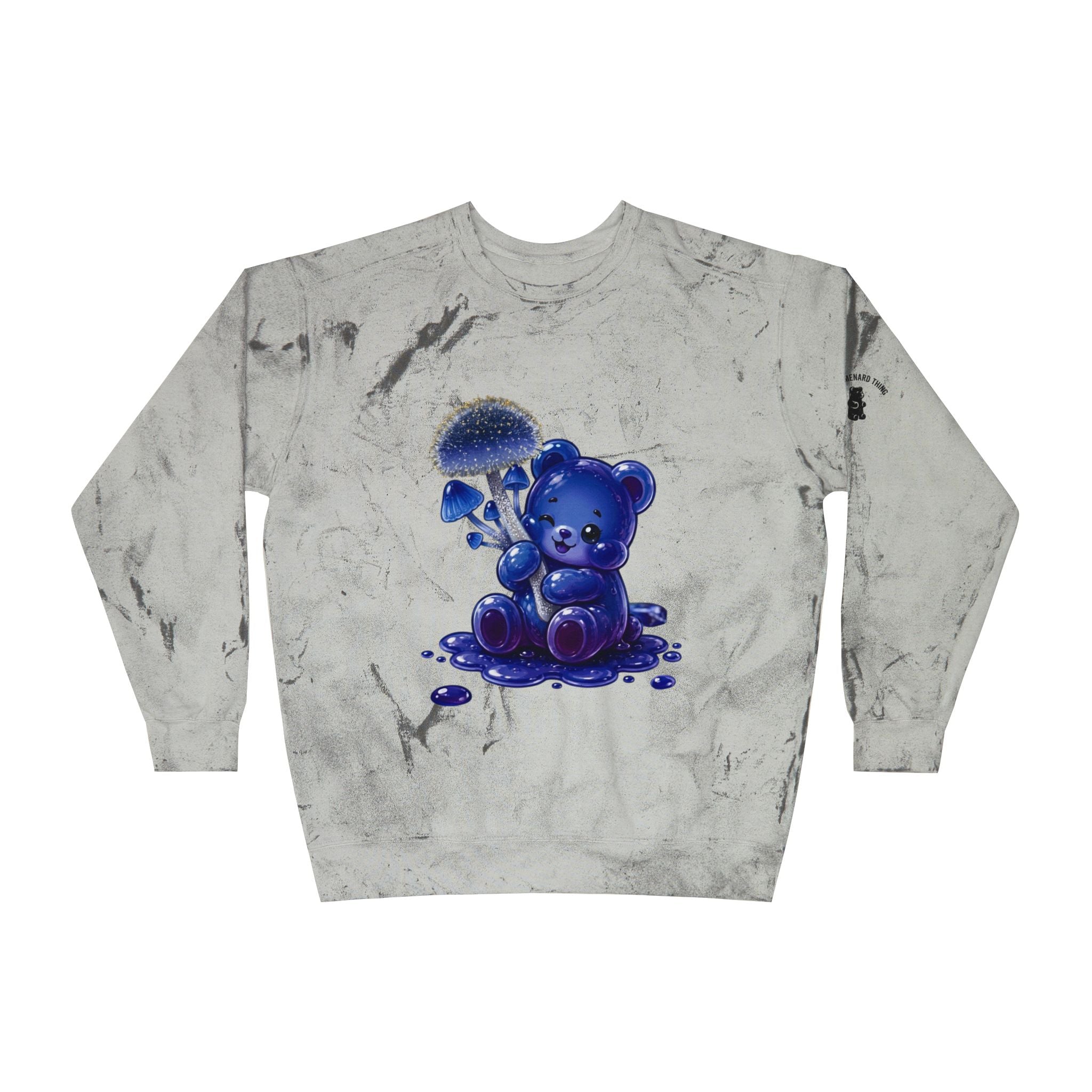 Special Pretty Blue Mushroom, Gooey Gummy Bear Friends -Kawaii Graphic Sweatshirt