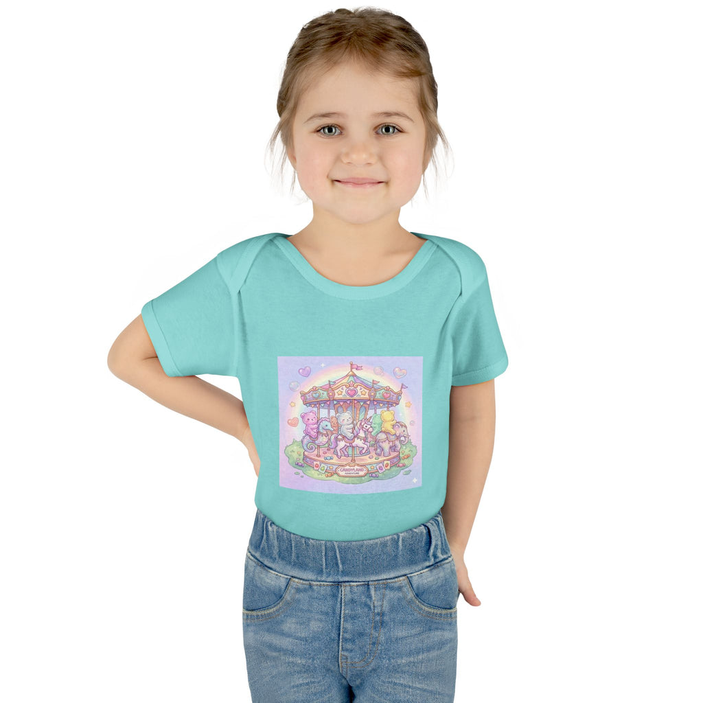 Gooey Gummies Carousel: Pastel Baby Bodysuit