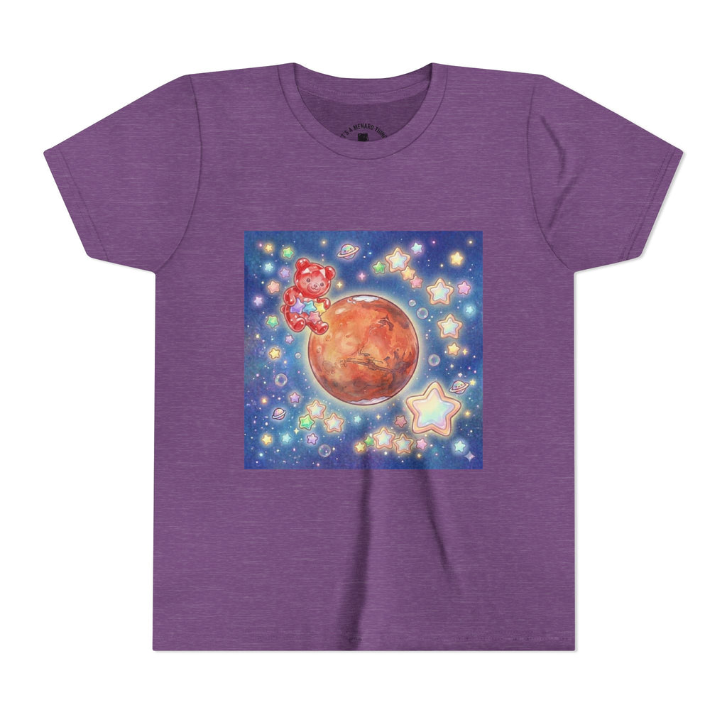 Look to Mars, Red Gooey Crystal Gummy Bear- Galaxy Graphic Youth T-Shirt