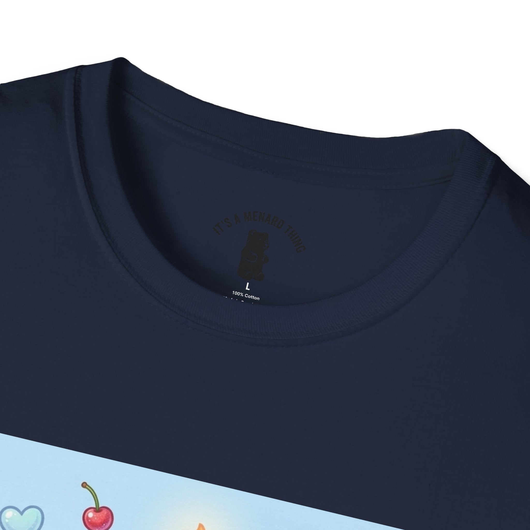 Cute Angel Food Cake, White Gooey Gummy Bear — Kawaii Graphic Tee