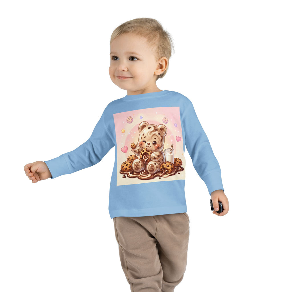 Milk & Cookies, Fudge Oozy Bear Gummy Friend- Kids Graphic Long sleeve Shirt