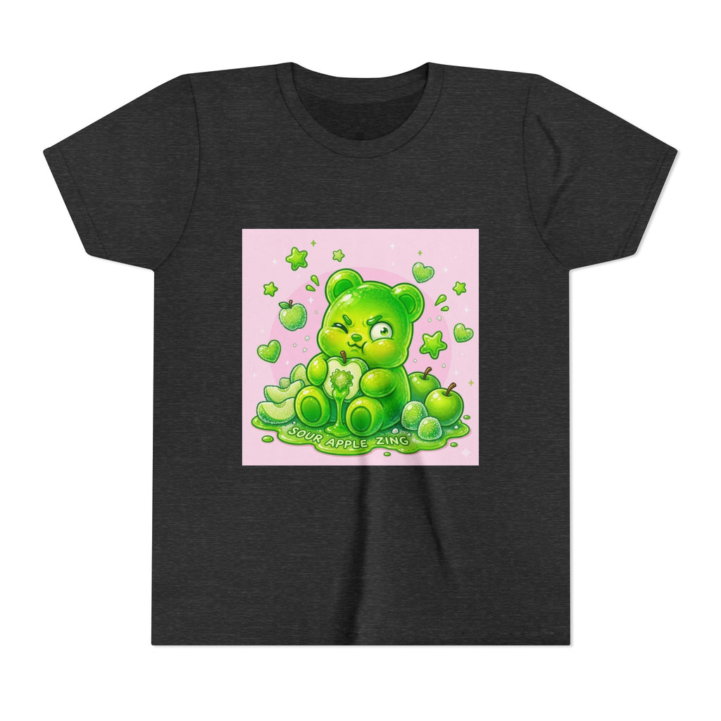 Neon Green Sour Apple Gooey Gummy Bear Graphic Youth Shirt