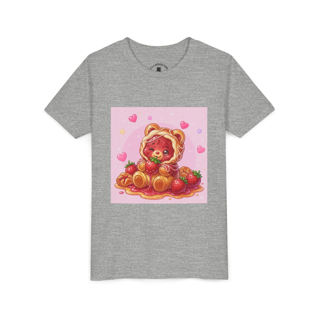 Strawberry Danish Gooey Gummy Bear Graphic Kids T‑Shirt