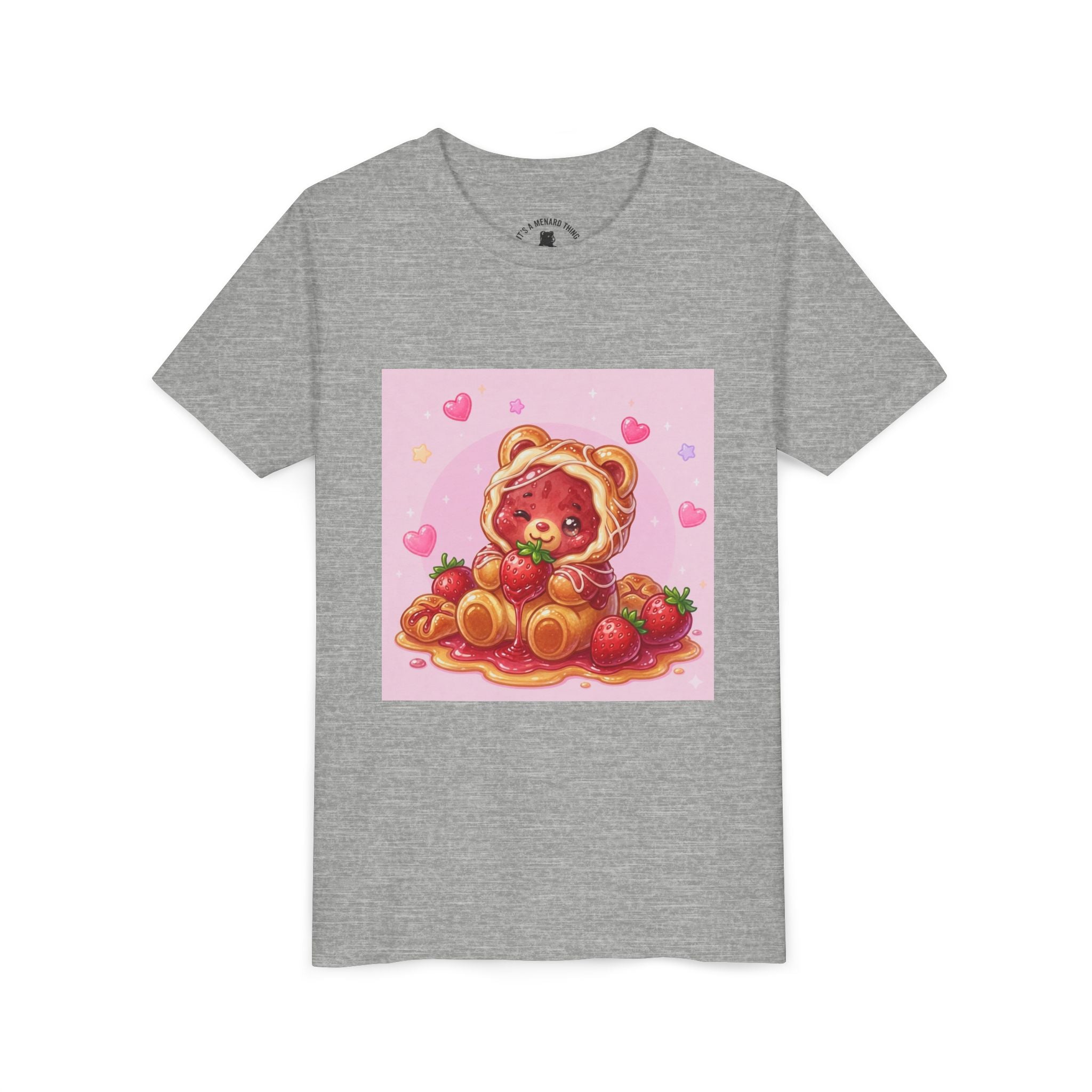 Strawberry Danish Gooey Gummy Bear Graphic Kids T‑Shirt