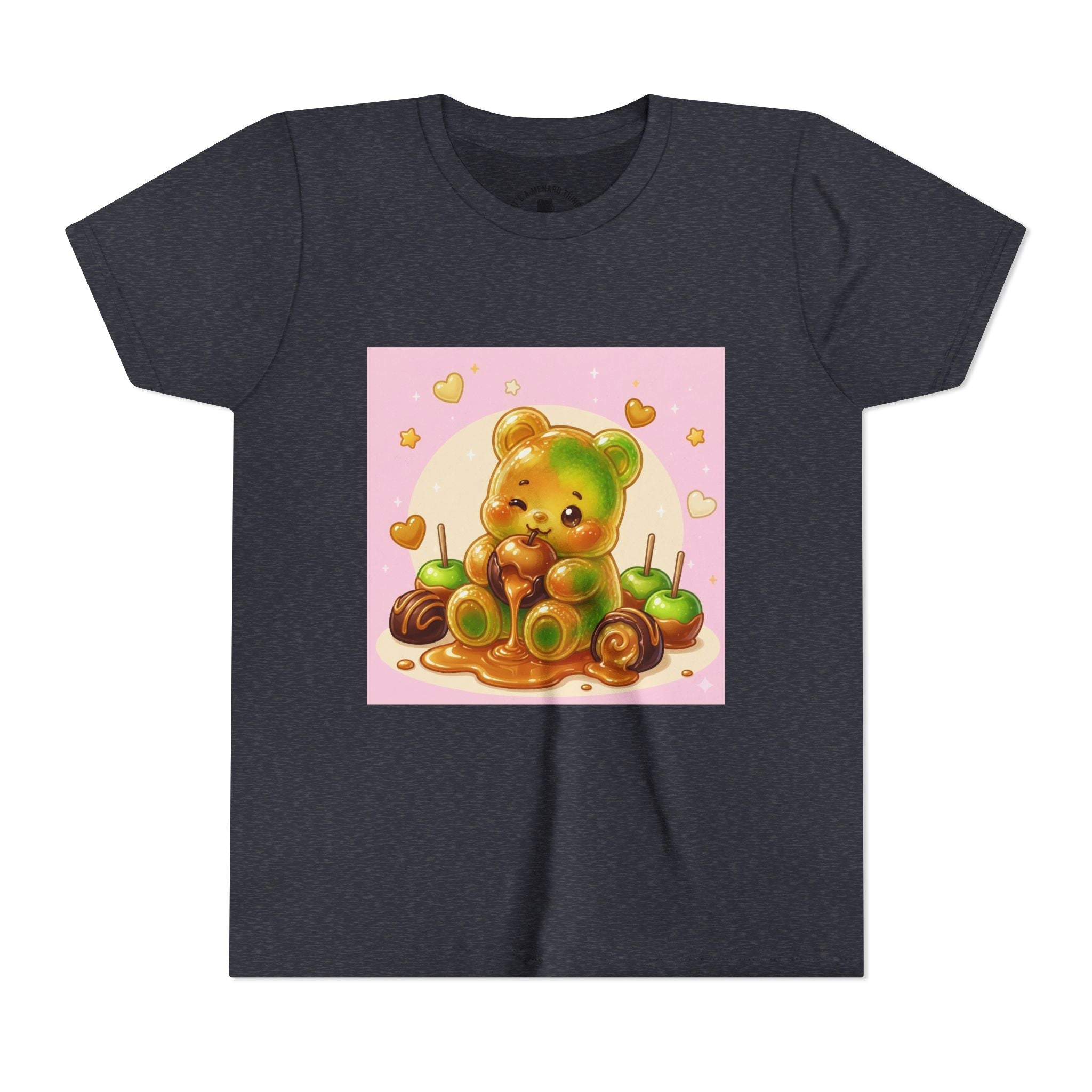 Caramel Apple Gooey Gummy Bear Graphic Kids T-Shirt