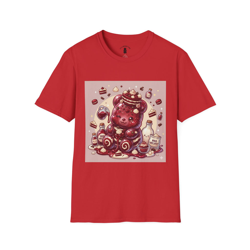 Silky Red Velvet Cake & Cream, Exotic Gooey Gummy Bear — Kawaii Graphic T-Shirt