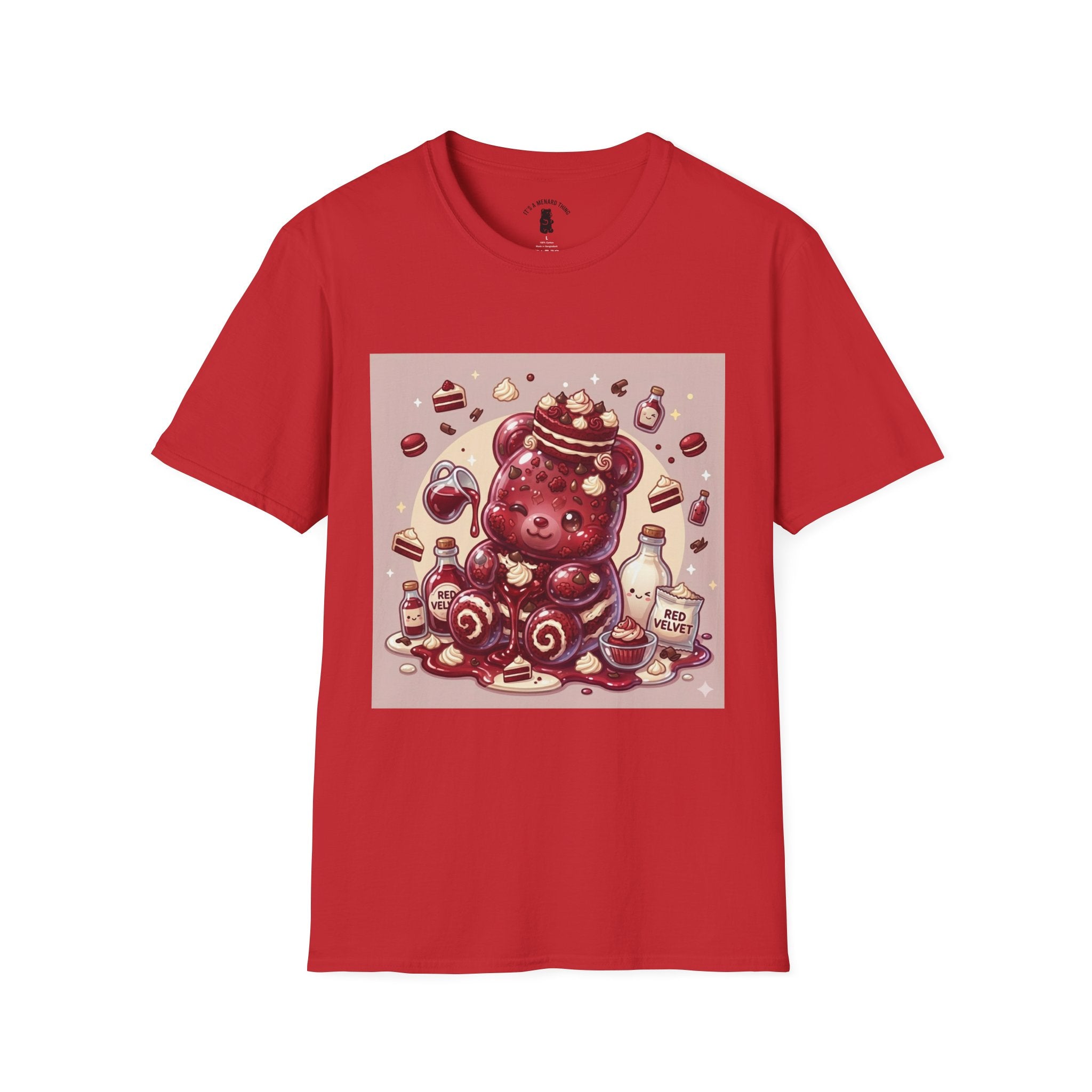 Silky Red Velvet Cake & Cream, Exotic Gooey Gummy Bear — Kawaii Graphic T-Shirt