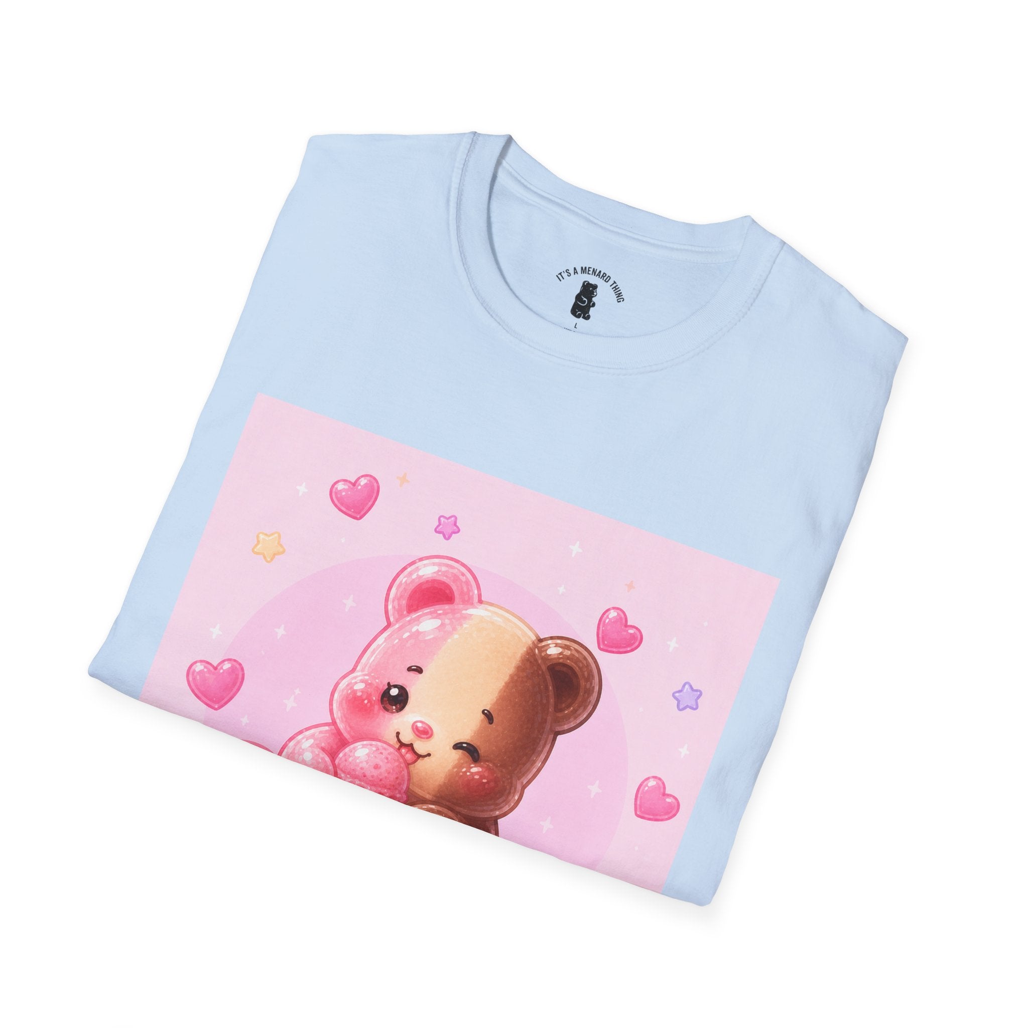 Kawaii Neapolitan Gooey Gummy Bear — Cute Heart Dessert Graphic Tee