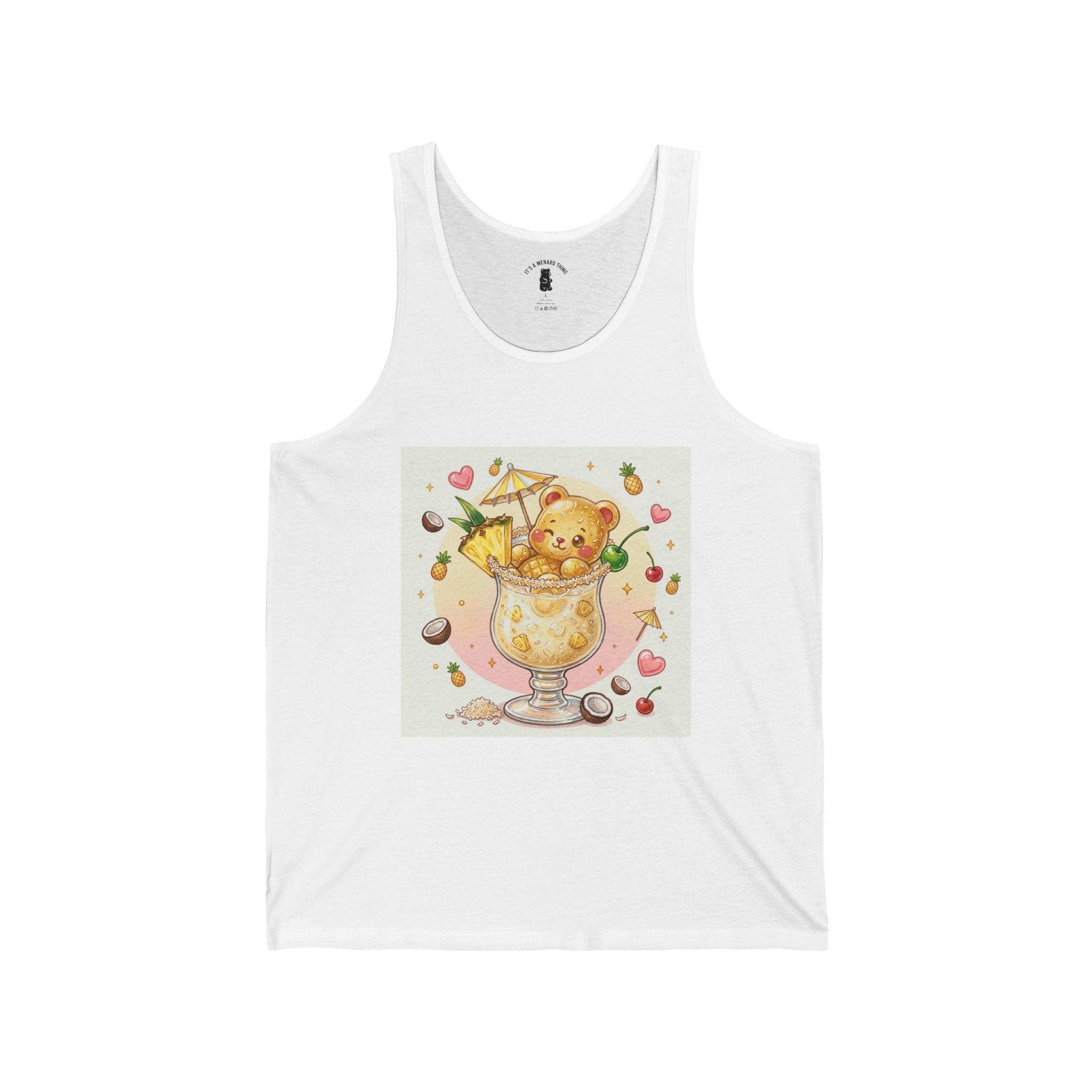 Pina Colita Special, Yellow Boozy Gooey Gummy Bear— Kawaii Graphic Tank