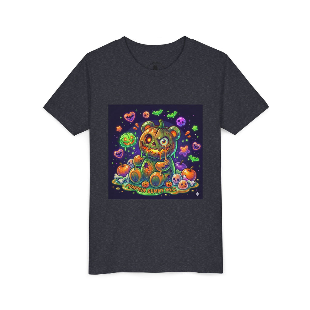 Cute Creepy Pumpkin Head Gooey Gummy Bear Halloween- Graphic Tee