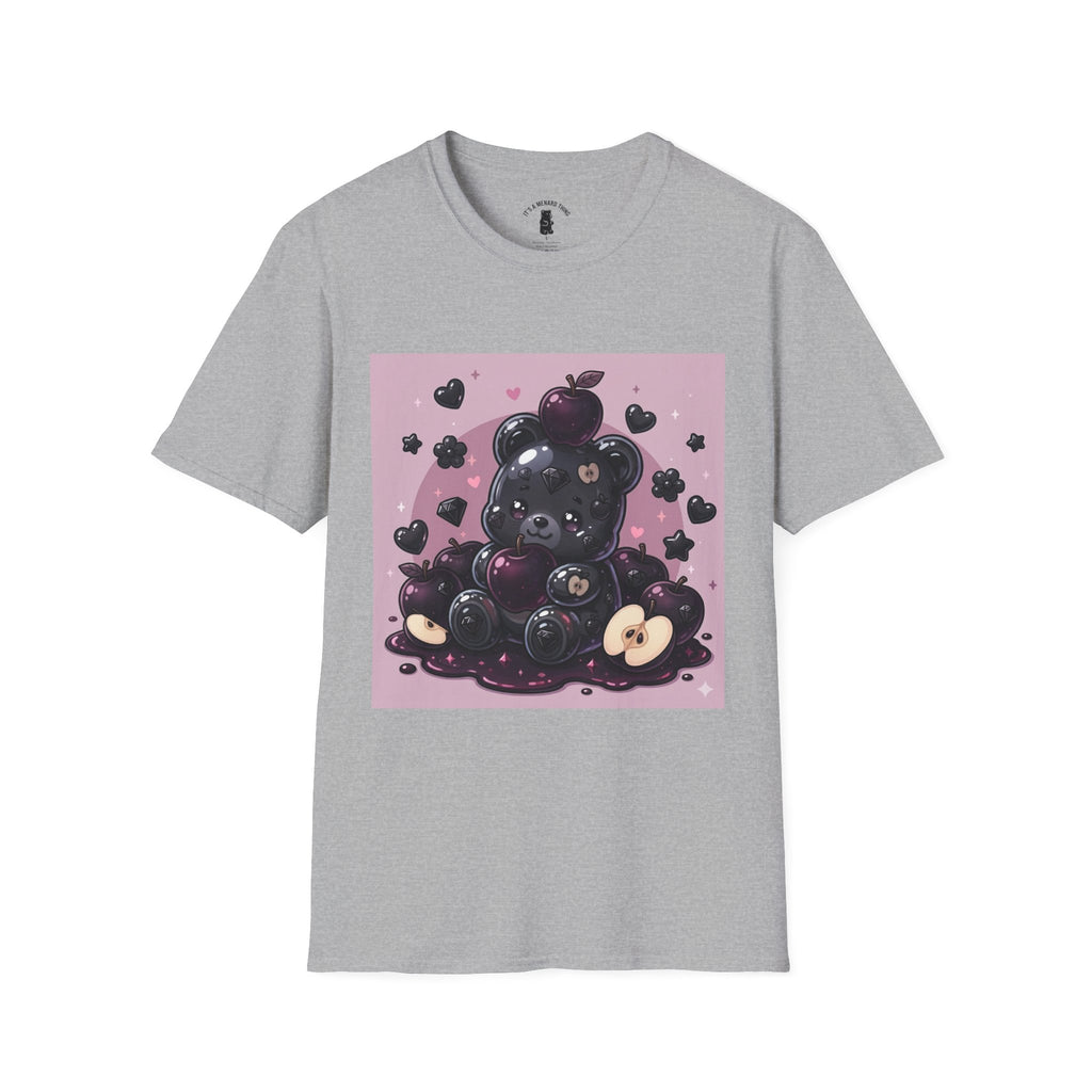 Black Diamond Special Exotic Apple Oozy Bear Friend — Cute Fruit Bear Graphic Tee