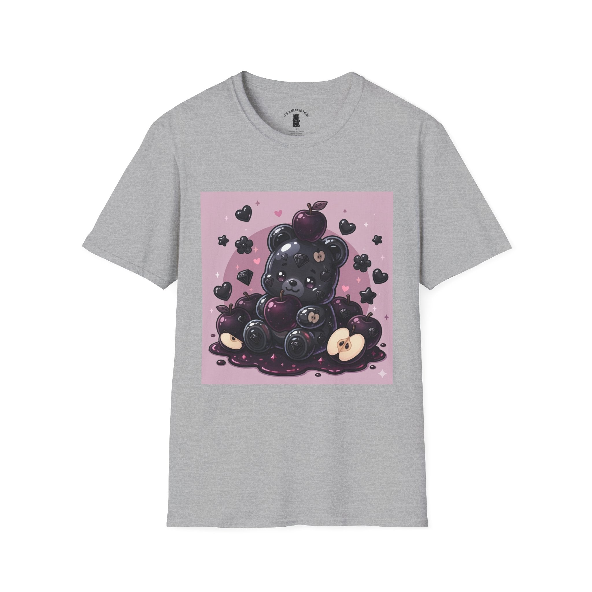 Black Diamond Special Exotic Apple Oozy Bear Friend — Cute Fruit Bear Graphic Tee