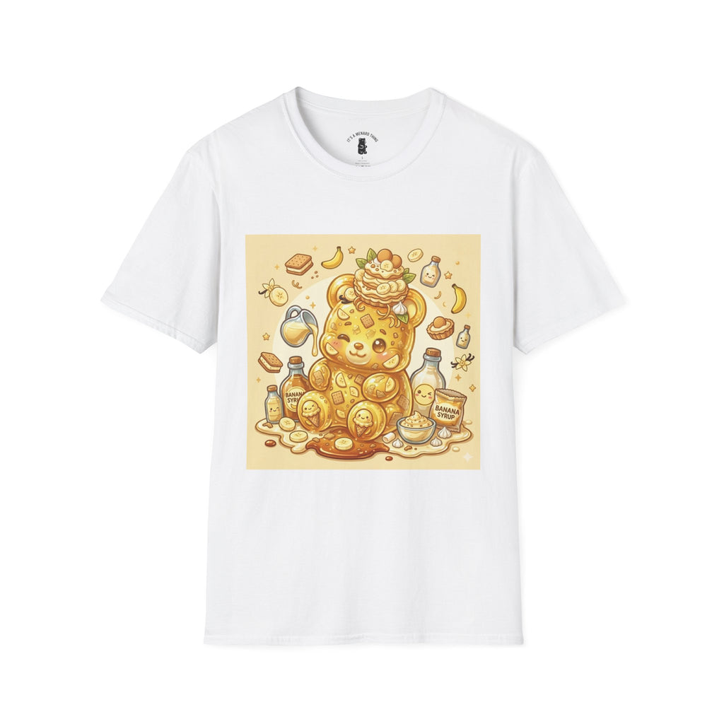 Banana Cream Pudding & Vanilla Cookies, Gooey Gummy Bear — Cute Cartoon T-Shirt
