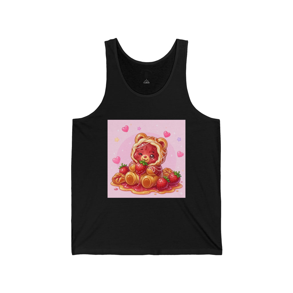 Strawberry Danish Special, Puff PJ Gooey Gummy Bear — Kawaii Graphic Tank Top