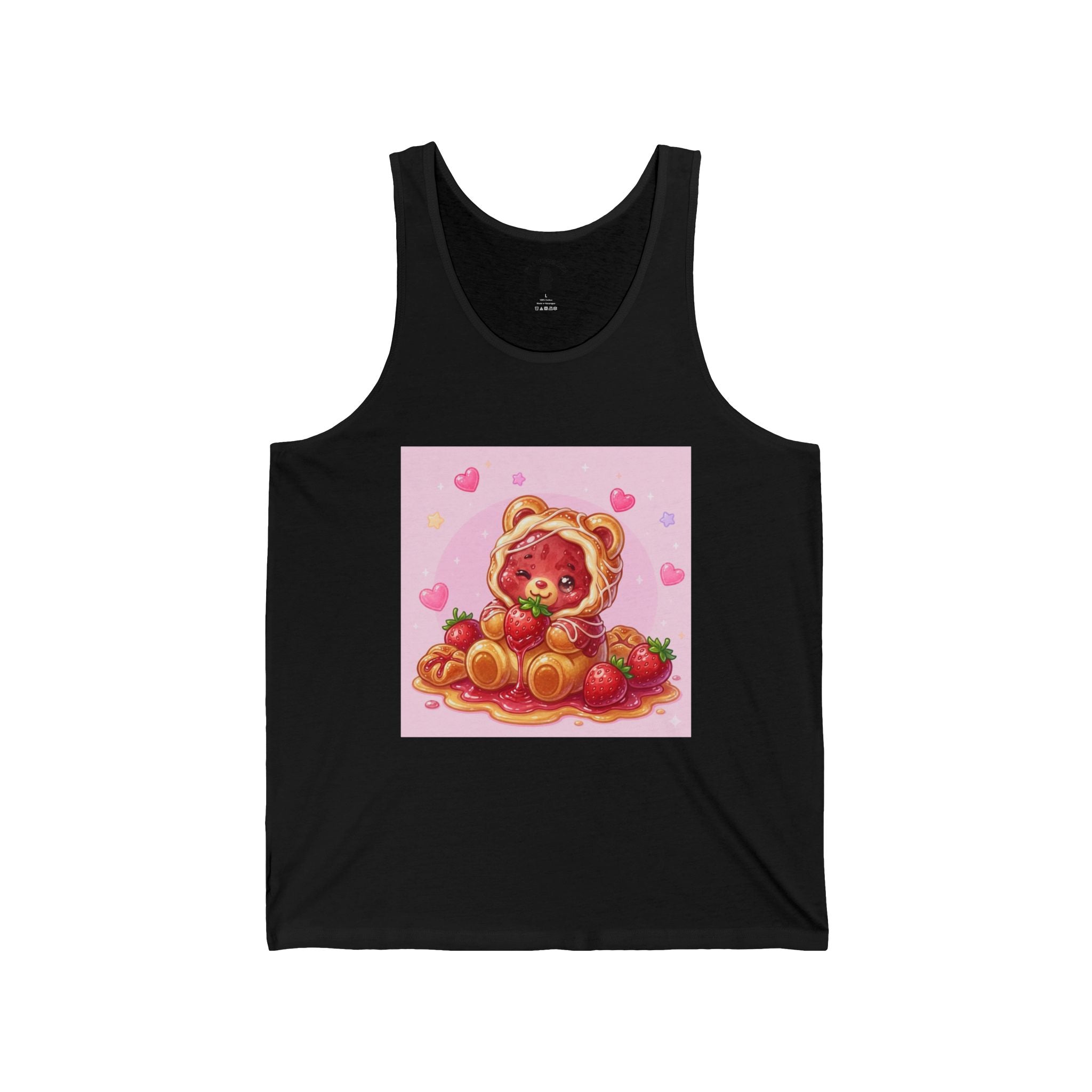Strawberry Danish Special, Puff PJ Gooey Gummy Bear — Kawaii Graphic Tank Top