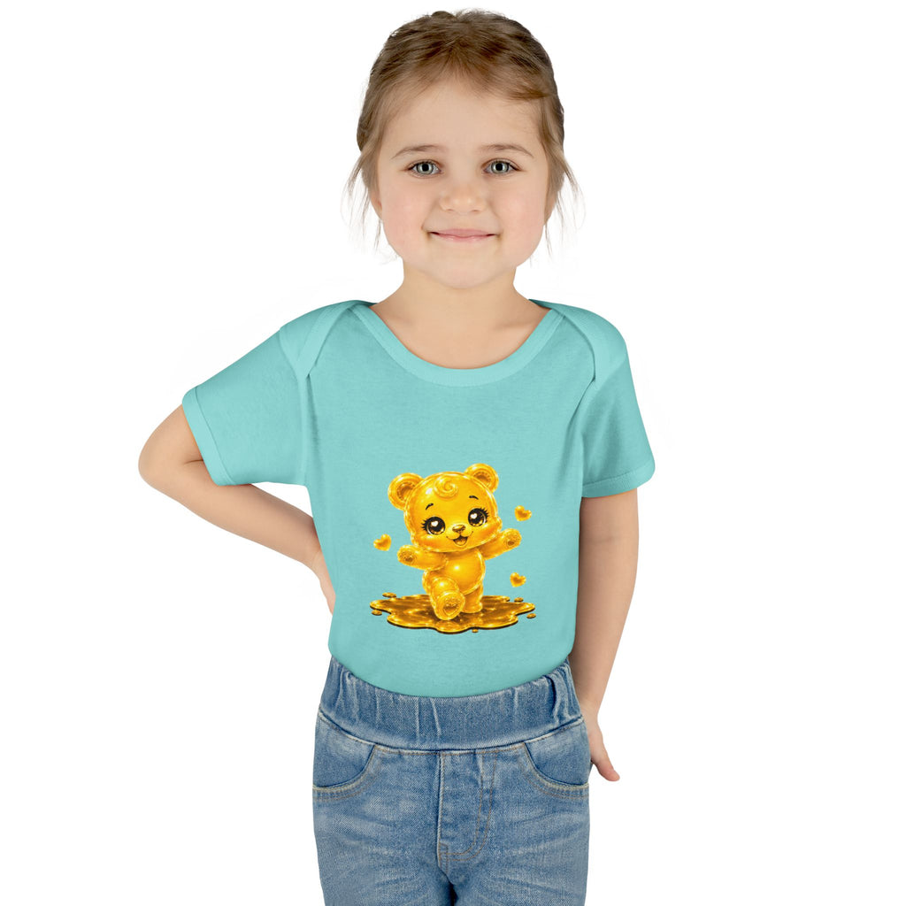 Baby Golden Oozy Gummy Bears First Steps, Cutie Addition- Graphic Onesie