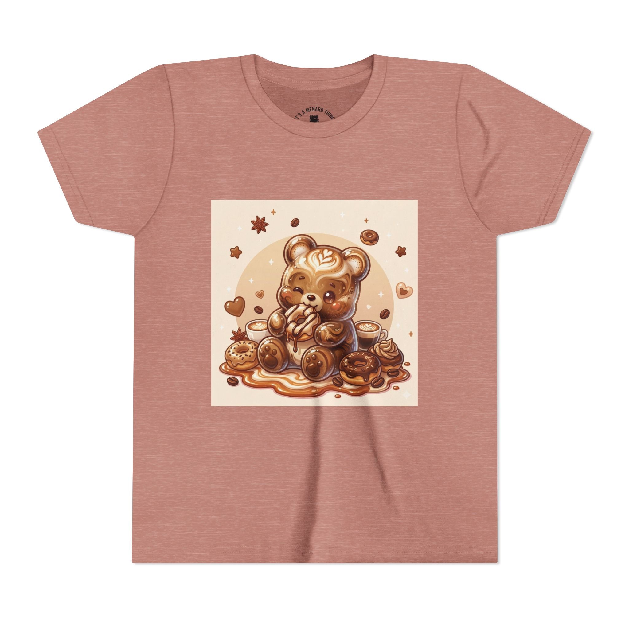 Coffee & Donuts Gooey Gummy Bear Graphic Kids Shirt