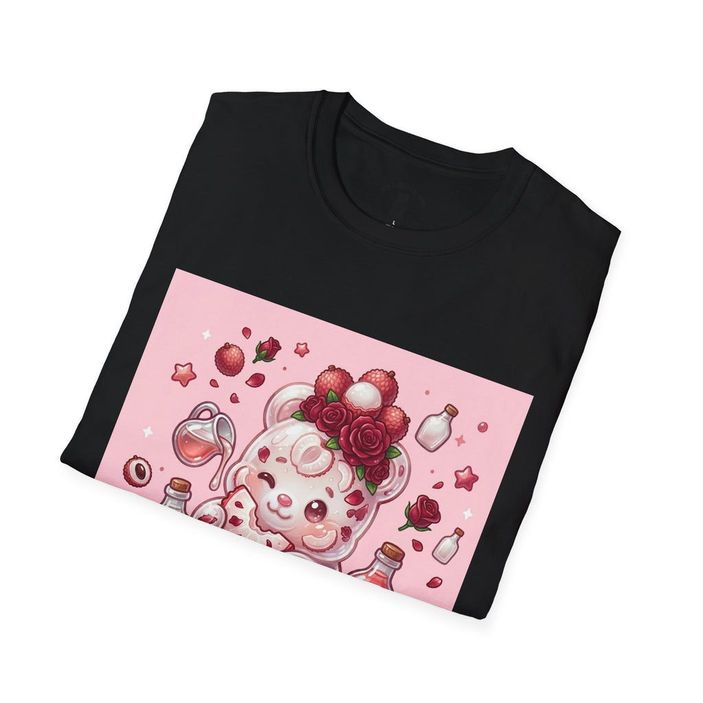 Rose Lychee berry Exotic fruit Gooey Gummy Bear — Kawaii Graphic T-Shirt