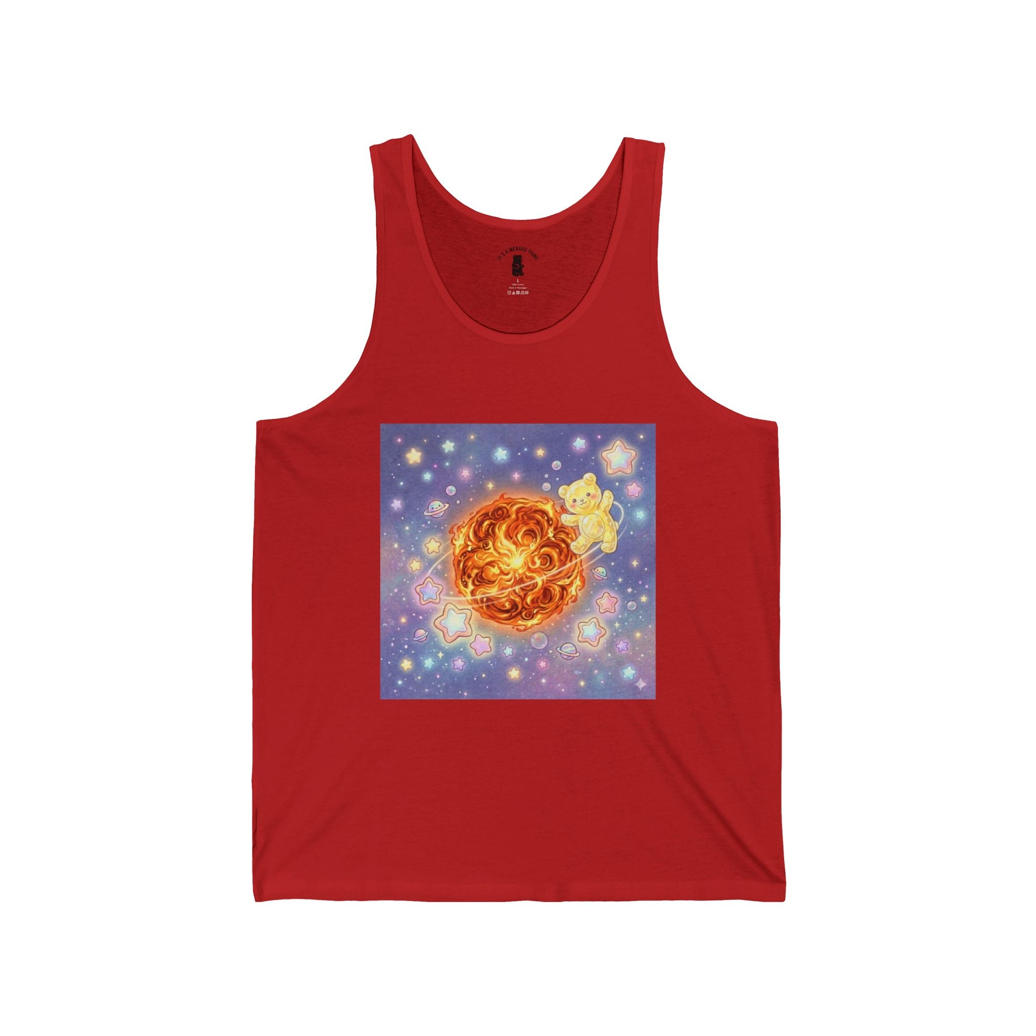 Shimmery Toasty Sun, Yellow Crystal Gooey Gummy Bear— Cute Celestial Summer Tee