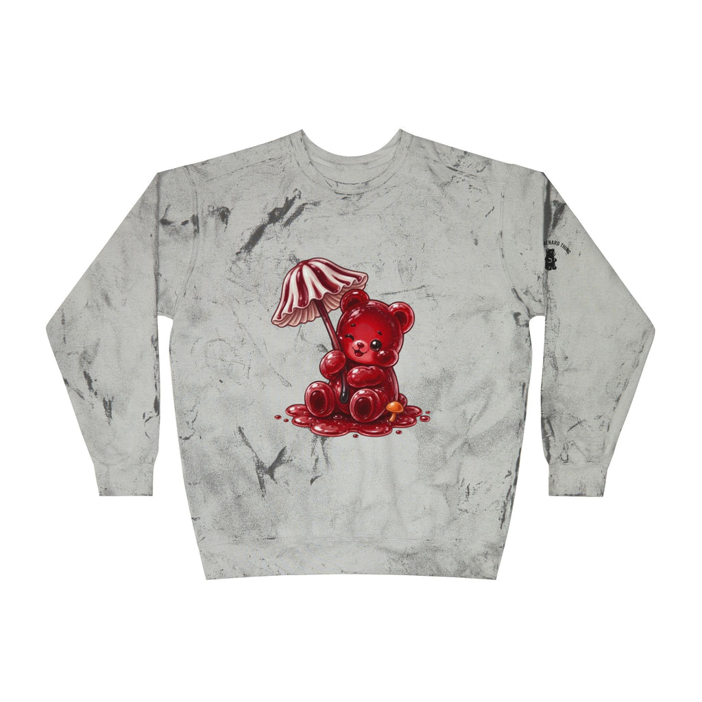 Special Red Stripped Mushroom, Gooey Gummy Bear -Kawaii Graphic Sweatshirt
