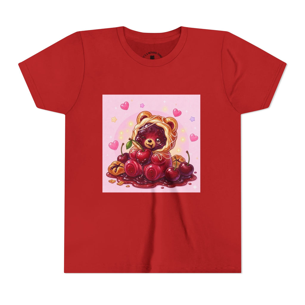Cherry Danish Gooey Gummy Bear Graphic Youth T-Shirt