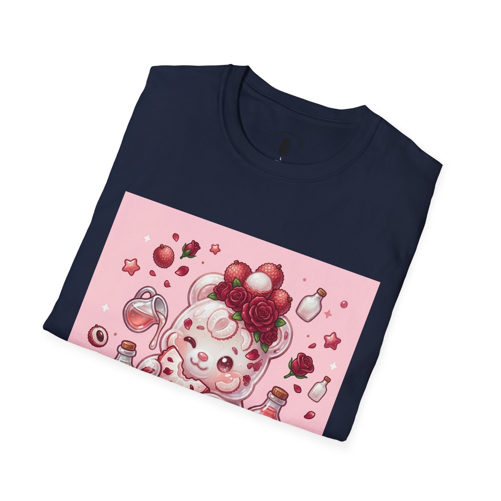 Rose Lychee berry Exotic fruit Gooey Gummy Bear — Kawaii Graphic T-Shirt