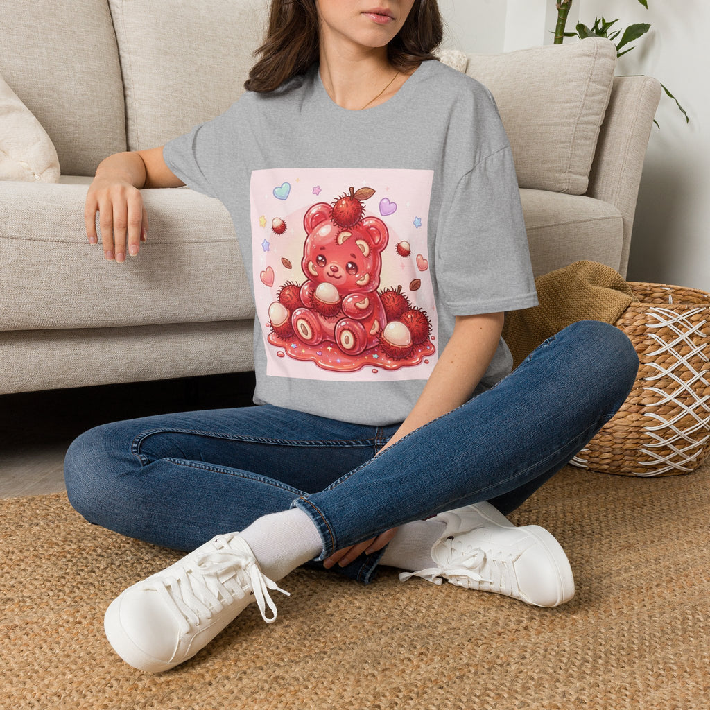 Frech Lychee Fruit, Yummy Oozy Gummy Bear Friend— Kawaii Graphic Shirt