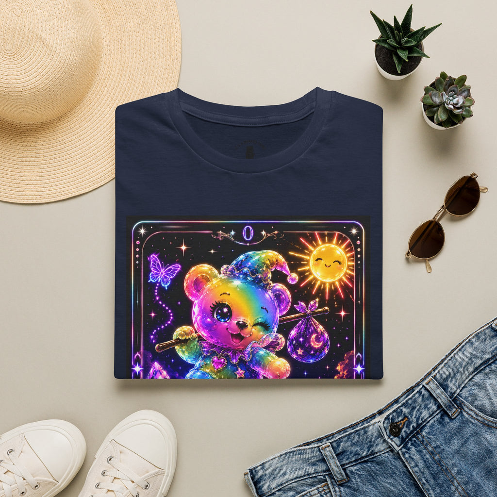 The Fool Tarot Colorful Rainbow Oozy Bear Friend- Cute Graphic Shirt