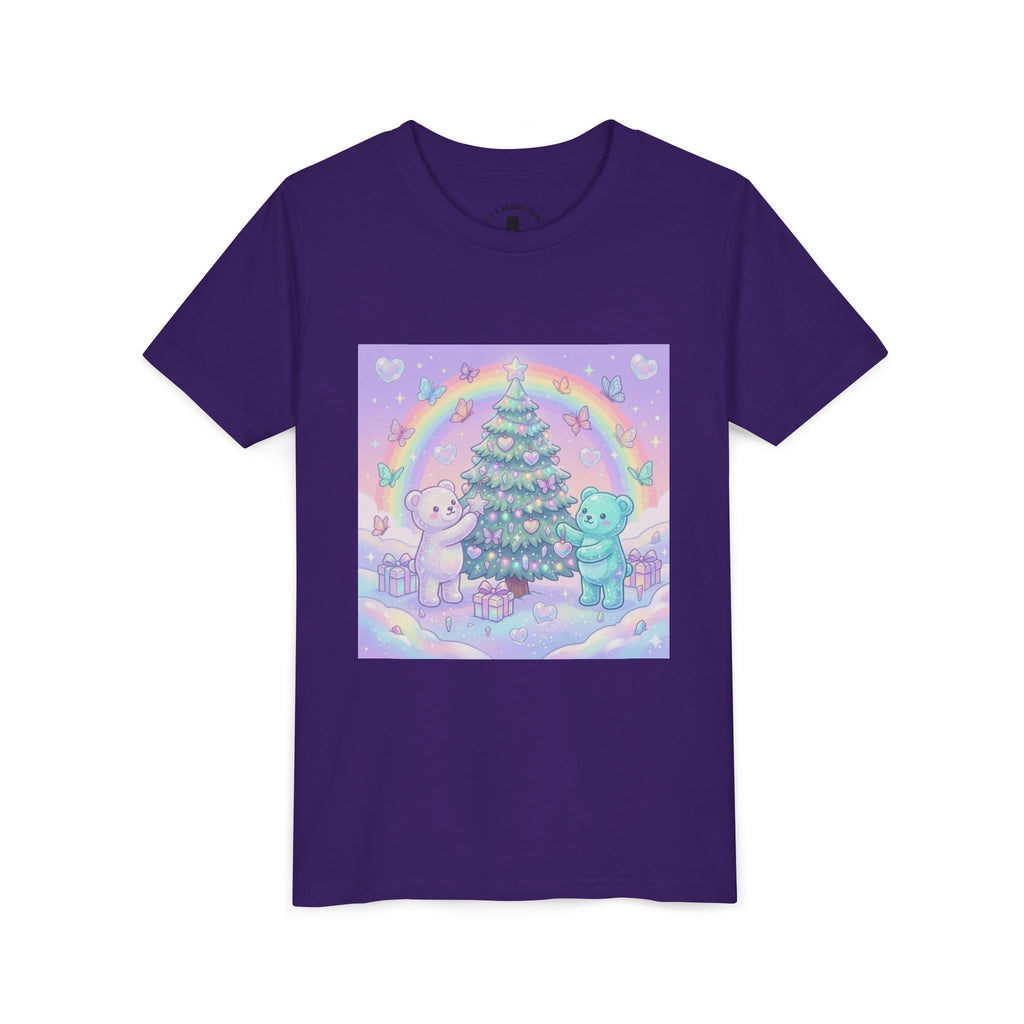 Gooey Gummy Bears Decorating Christmas Tree with Rainbow | Holiday Youth Shirt