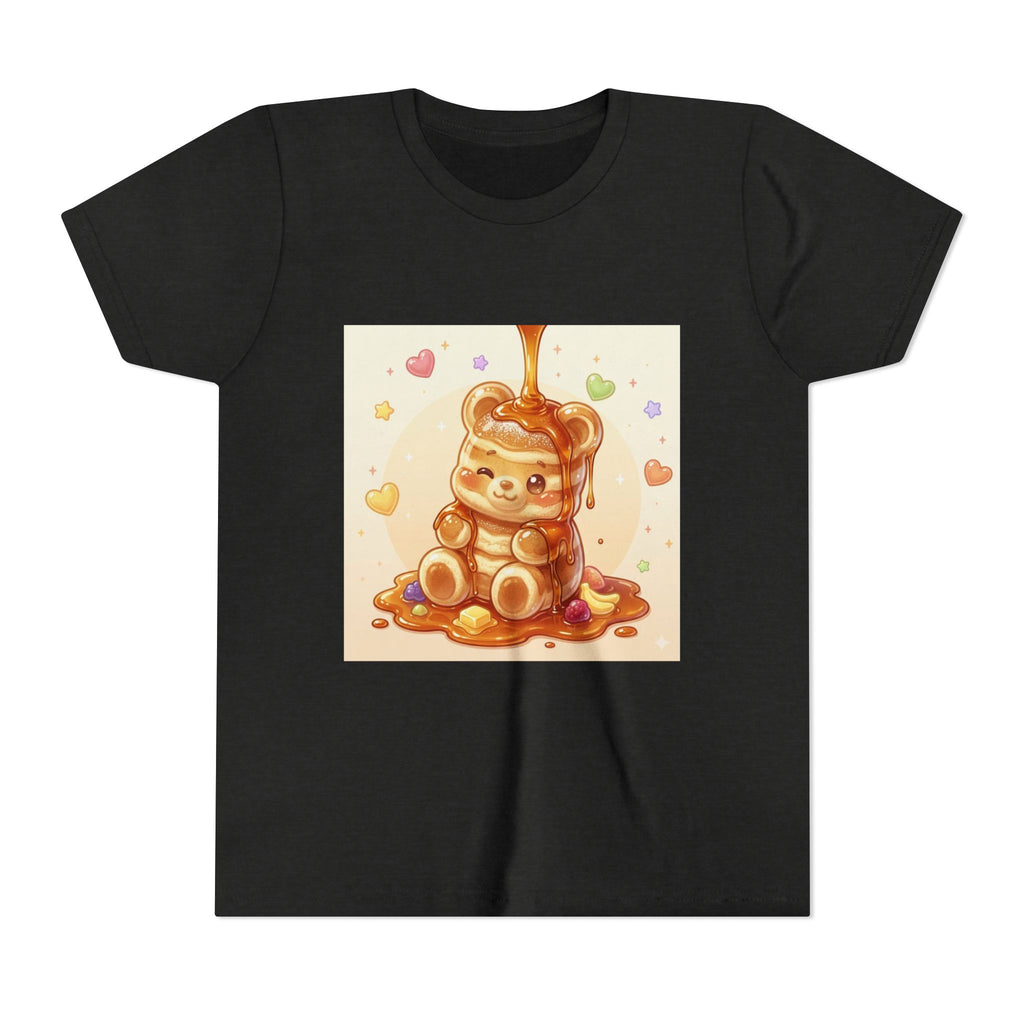 Fluffy Thick Gooey Gummy Pancake Bear Youth T-Shirt