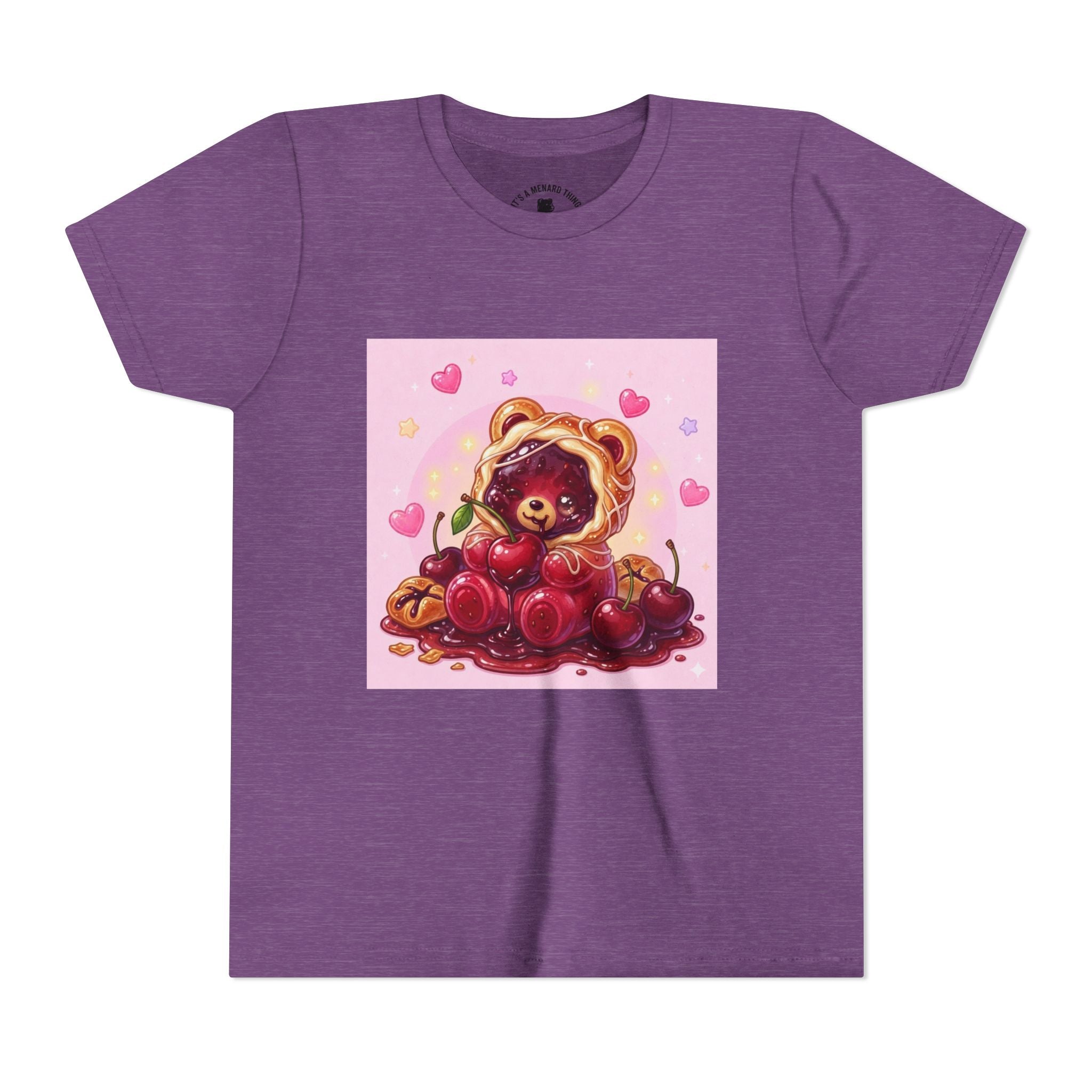 Cherry Danish Gooey Gummy Bear Graphic Youth T-Shirt