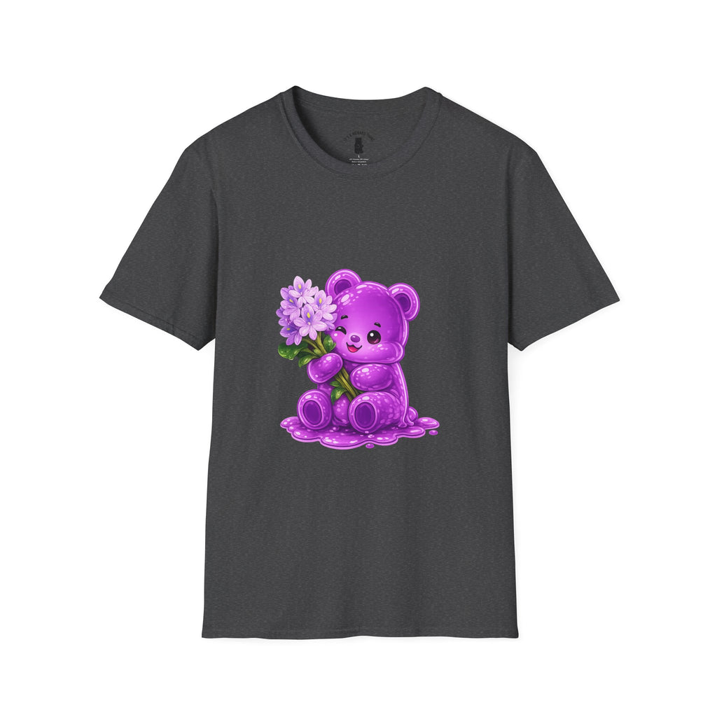 Purple Flower Cluster, Oozy Bear Friend Flower Addition- Graphic Shirt
