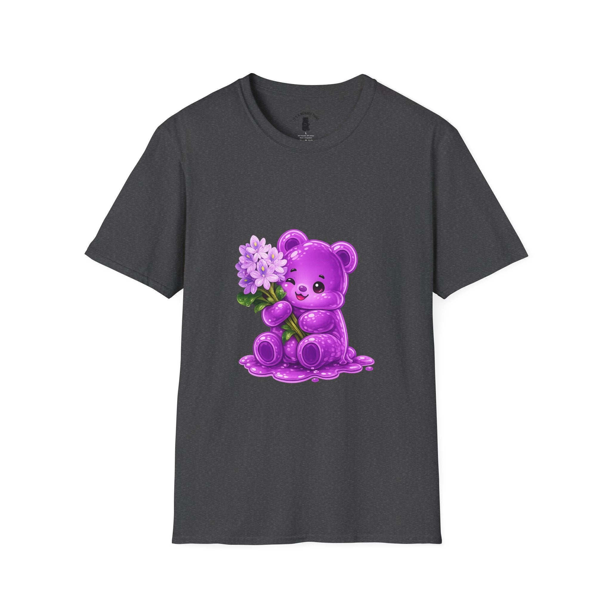 Purple Flower Cluster, Oozy Bear Friend Flower Addition- Graphic Shirt