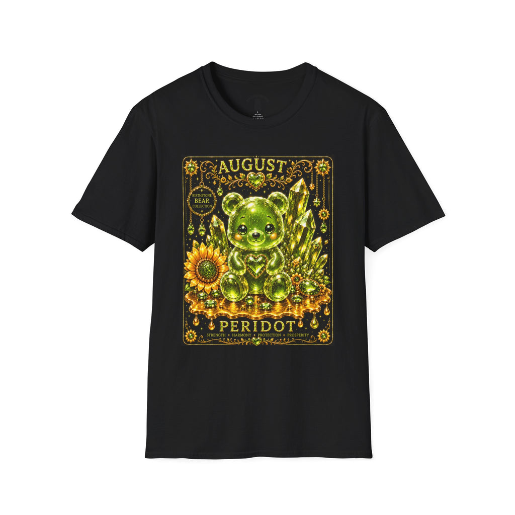 August Peridot Birthstone Oozy Bear Addition- Graphic Shirt