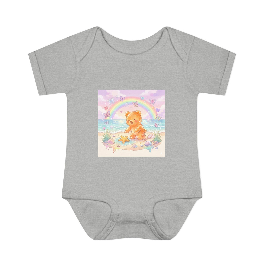 Gooey Gummy Beach Bear Rainbow & Starfish - Bodysuit