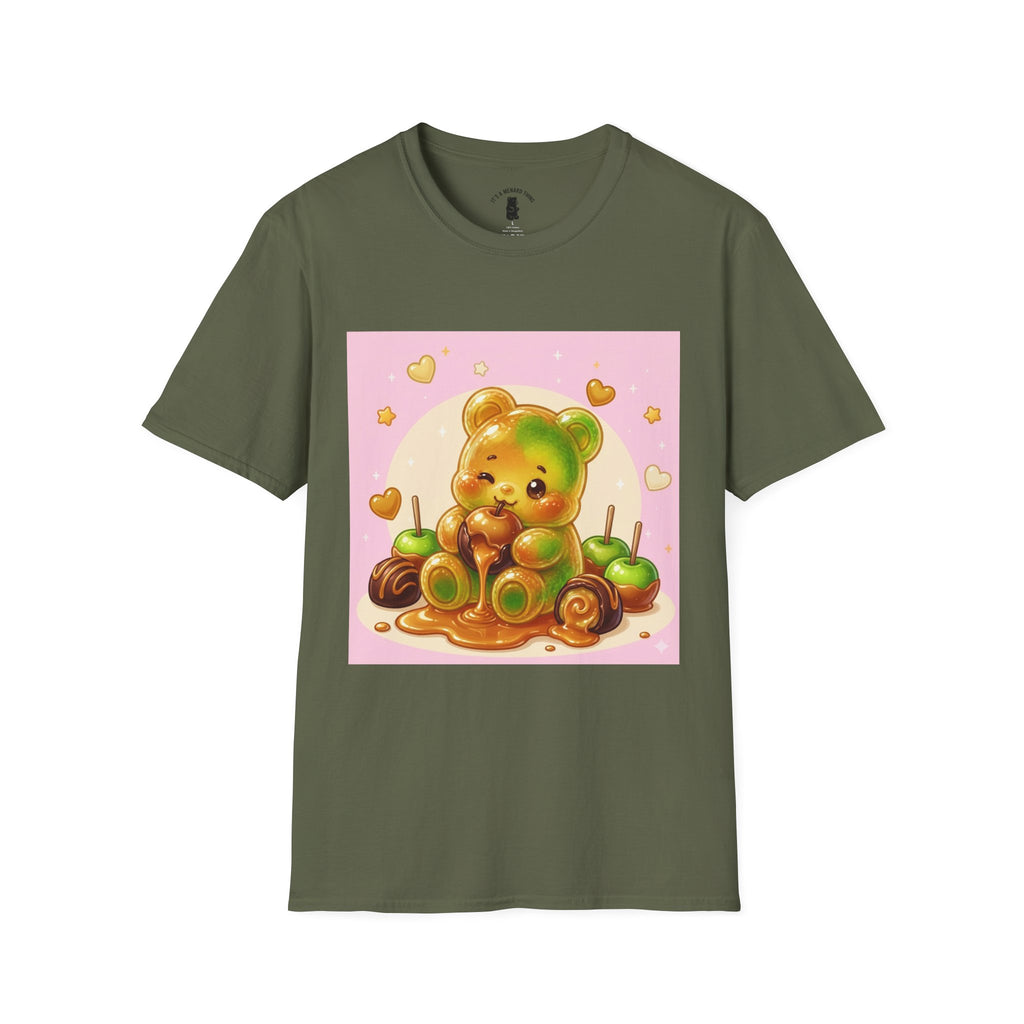Caranel Apple Gooey Gummy Bear Candy T-Shirt — Sweet Illustration