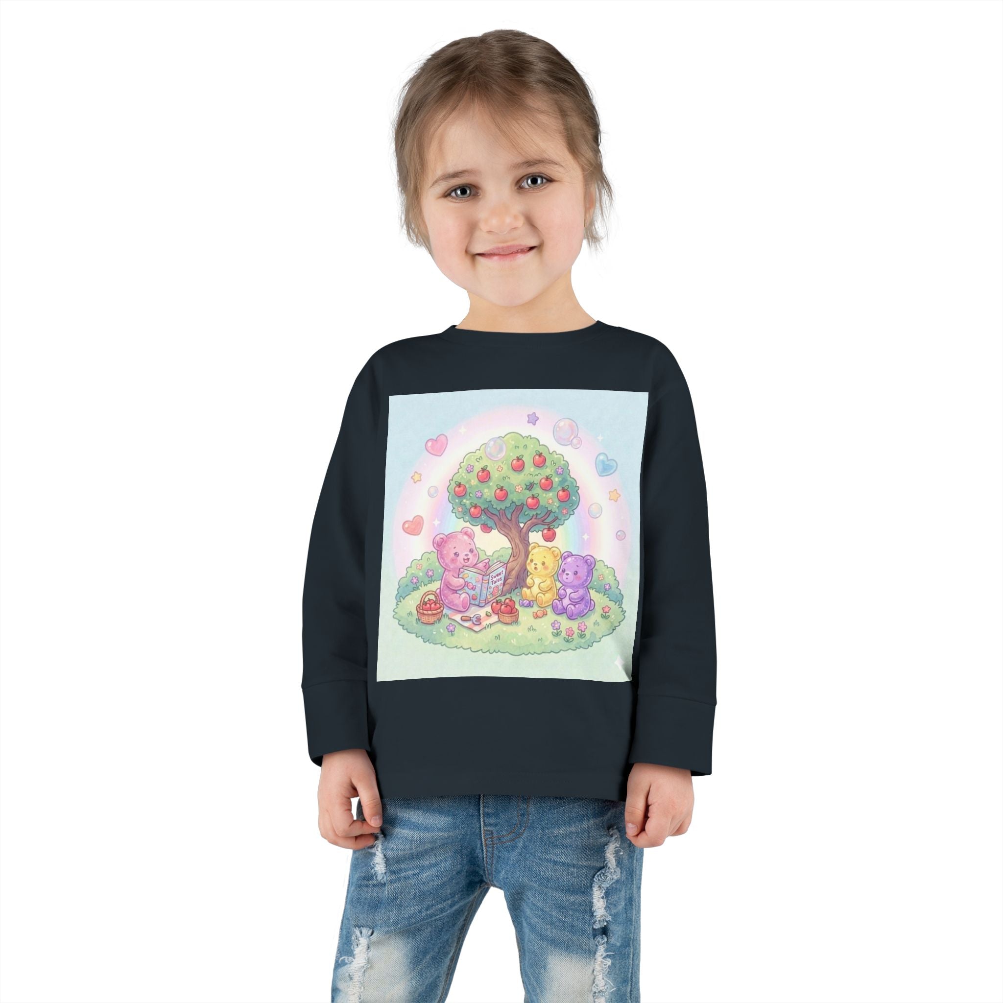 Reading Stories Under the Apple Tree, Oozy Bear Friends- Graphic Long Sleeve Shirt