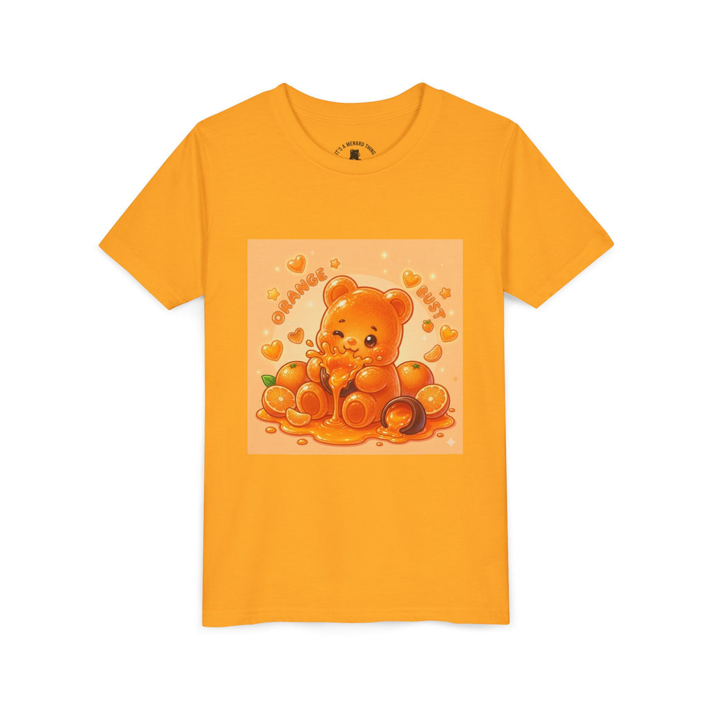 Gooey Orange Gummy Bear Graphic Tee for Kids