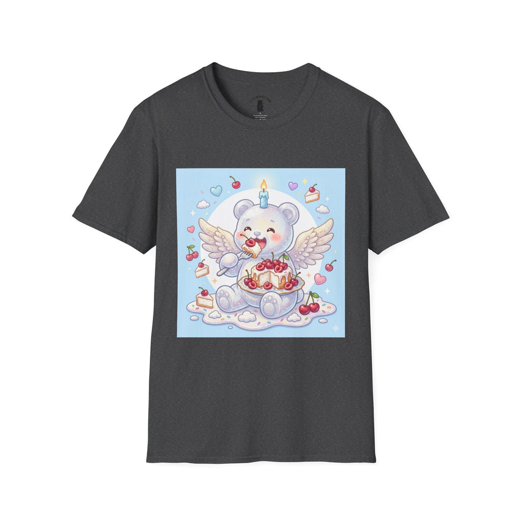 Cute Angel Food Cake, White Gooey Gummy Bear — Kawaii Graphic Tee