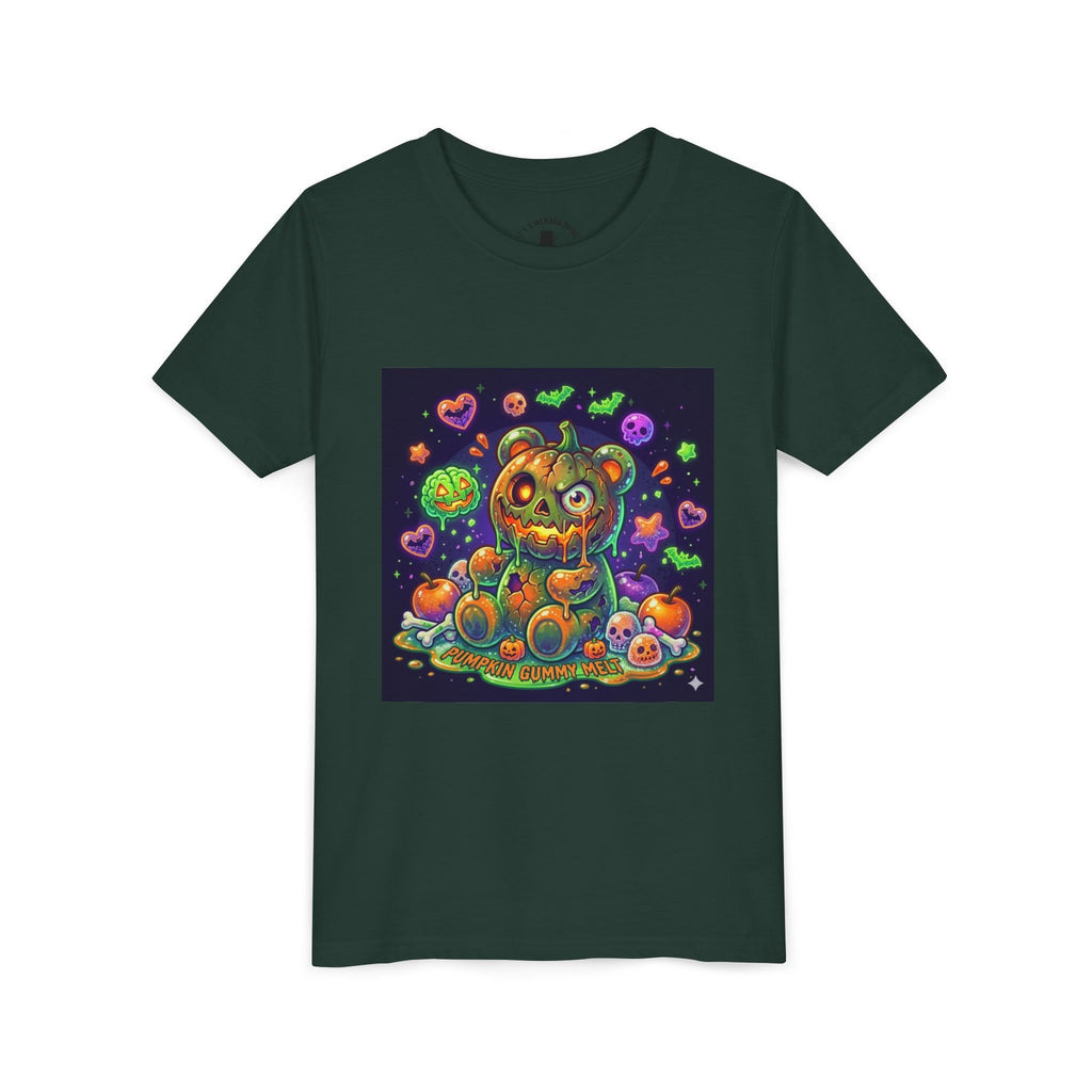 Cute Creepy Pumpkin Head Gooey Gummy Bear Halloween- Graphic Tee