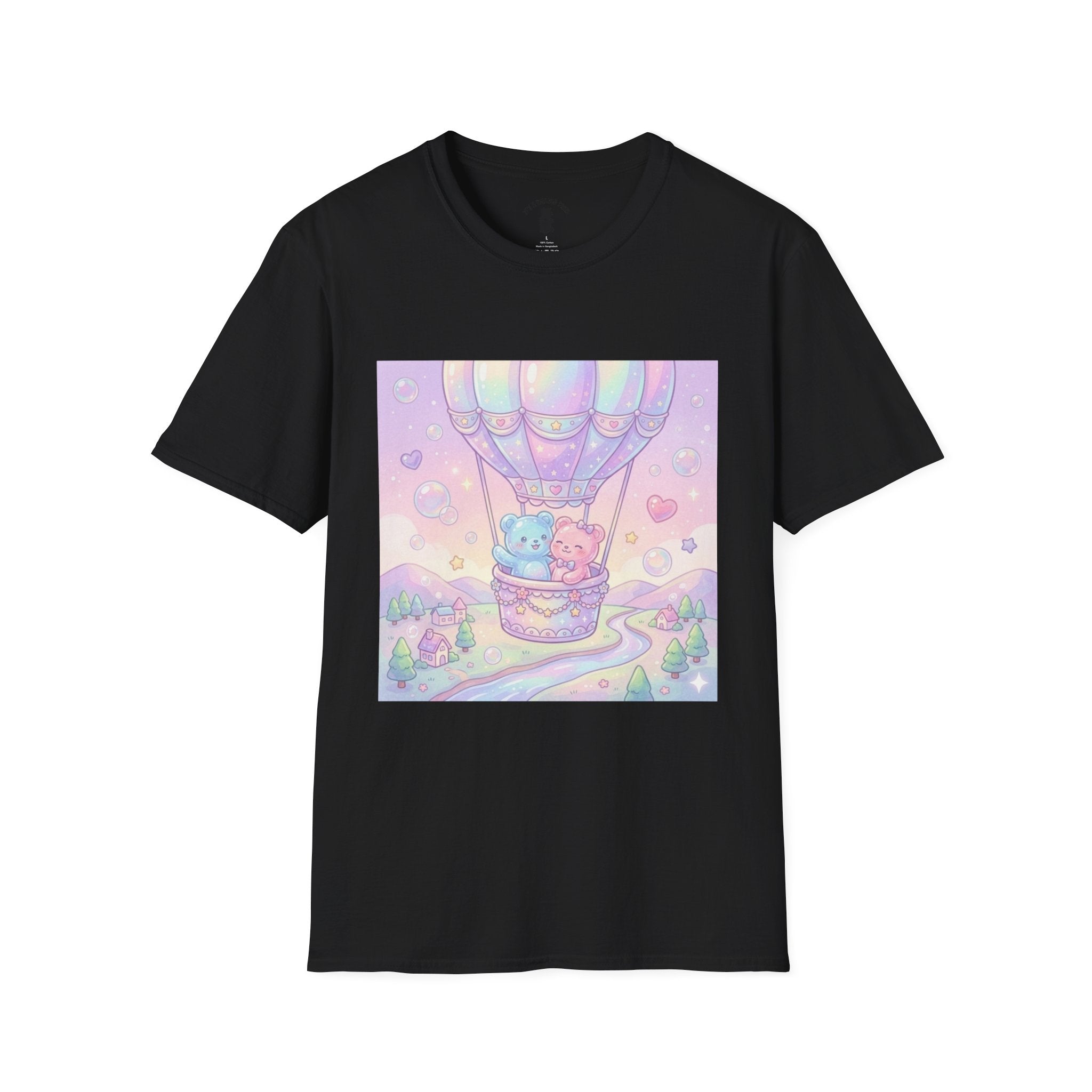 Hot Air Balloon Romantic Adventure, Dou Gooey Gummy Bears— Pastel Kawaii Graphic T-Shirt