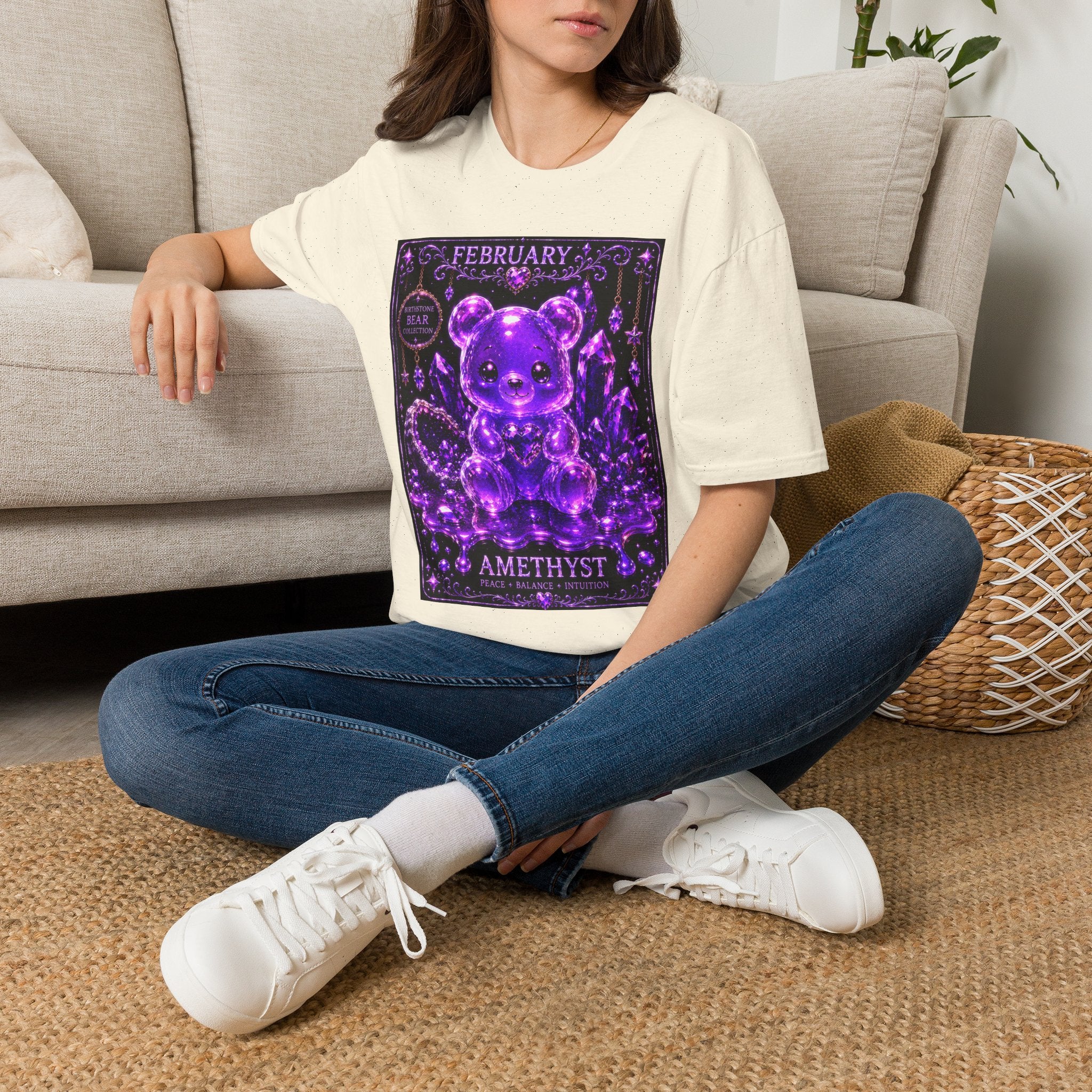 February, Amethyst Birthstone Oozy Bear Friend Special Addition- Graphic