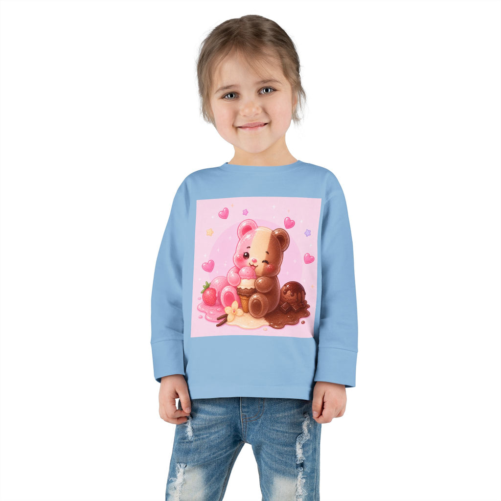 Neapolitan Ice Cream Special, Oozy Bear Gummy Friend- Kids Long Sleeve Shirt